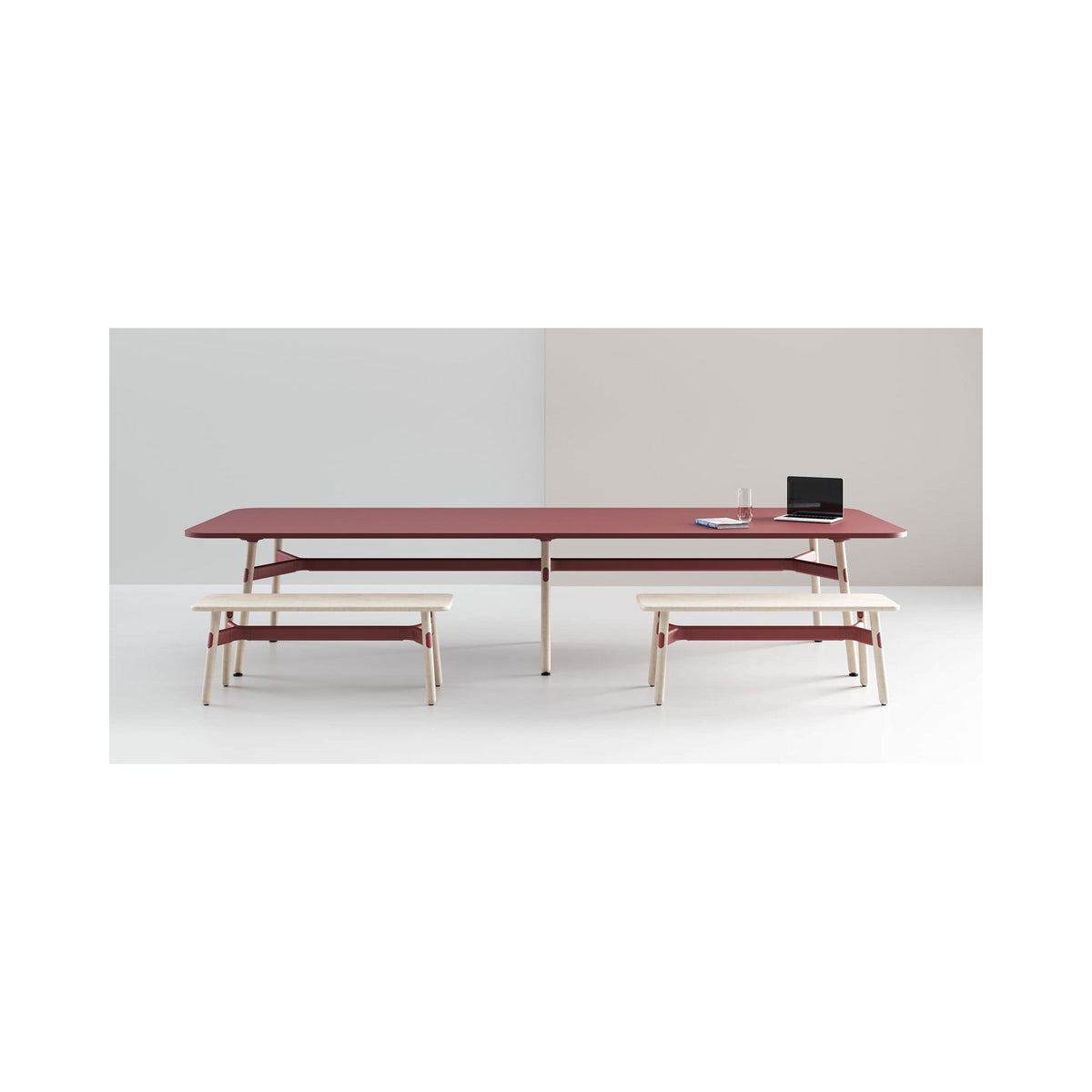 Okidoki meeting table with benches