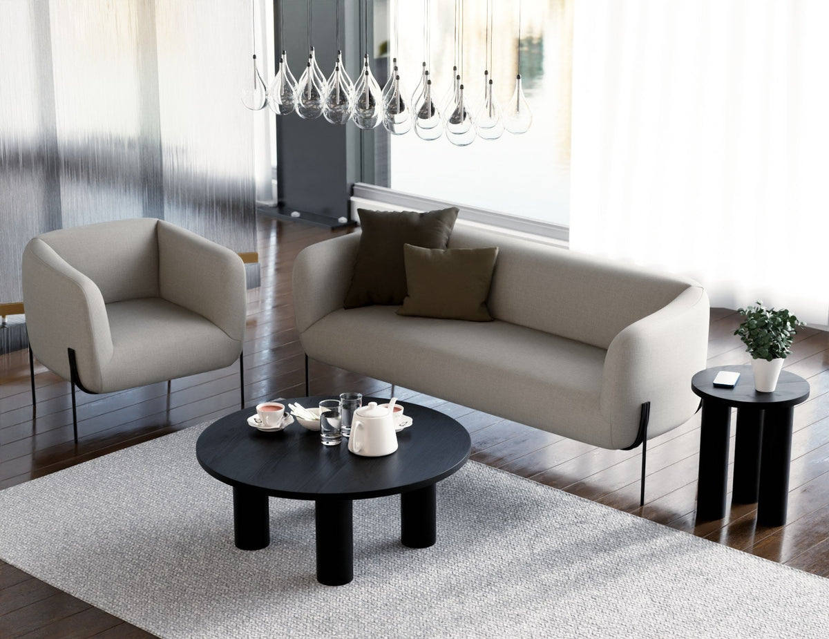 Orbix Round Side Table in a styled interior