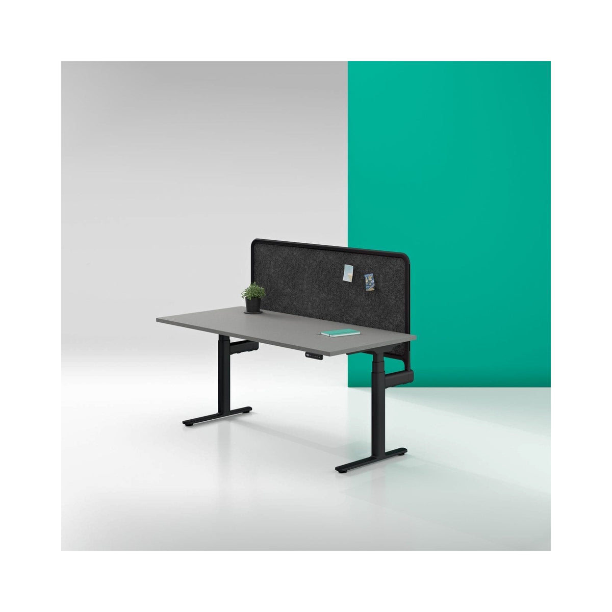 Ovation electric desk with black frame
