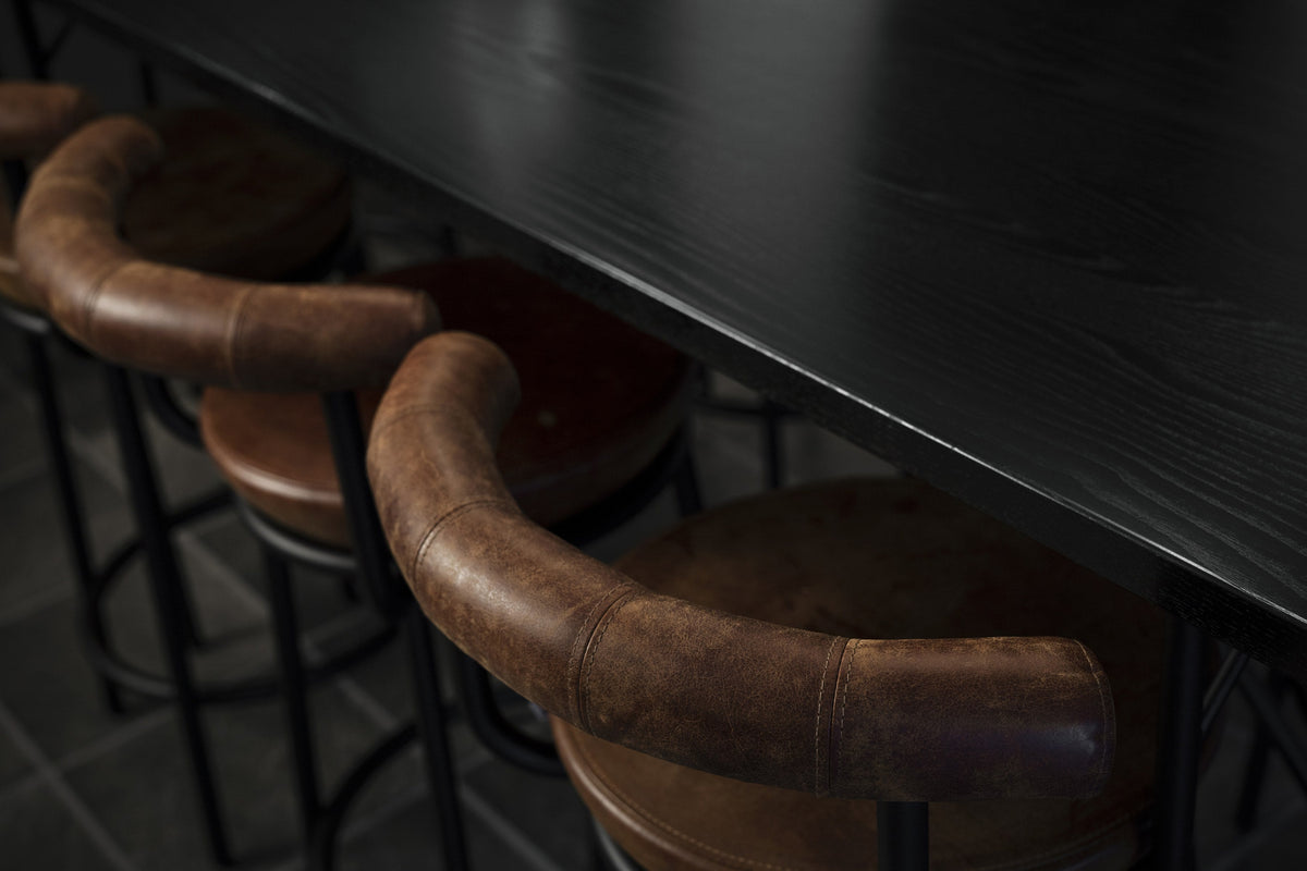 Piano tables in a hotel bar and workspace