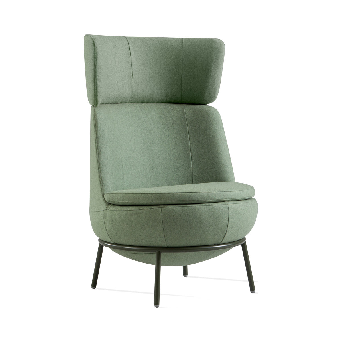 Pod Easy Chair high back in Leaf moss