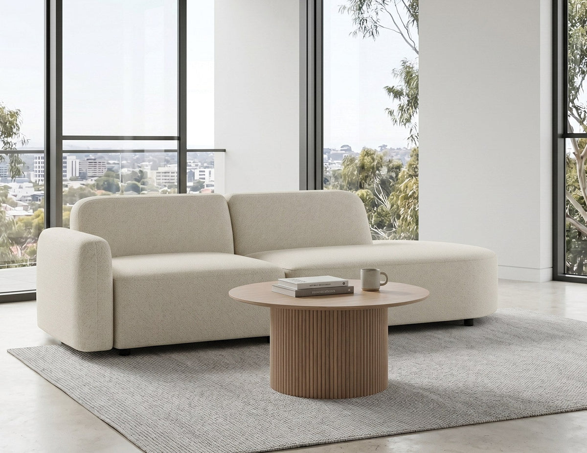 Poppy Round Coffee Table in a styled interior
