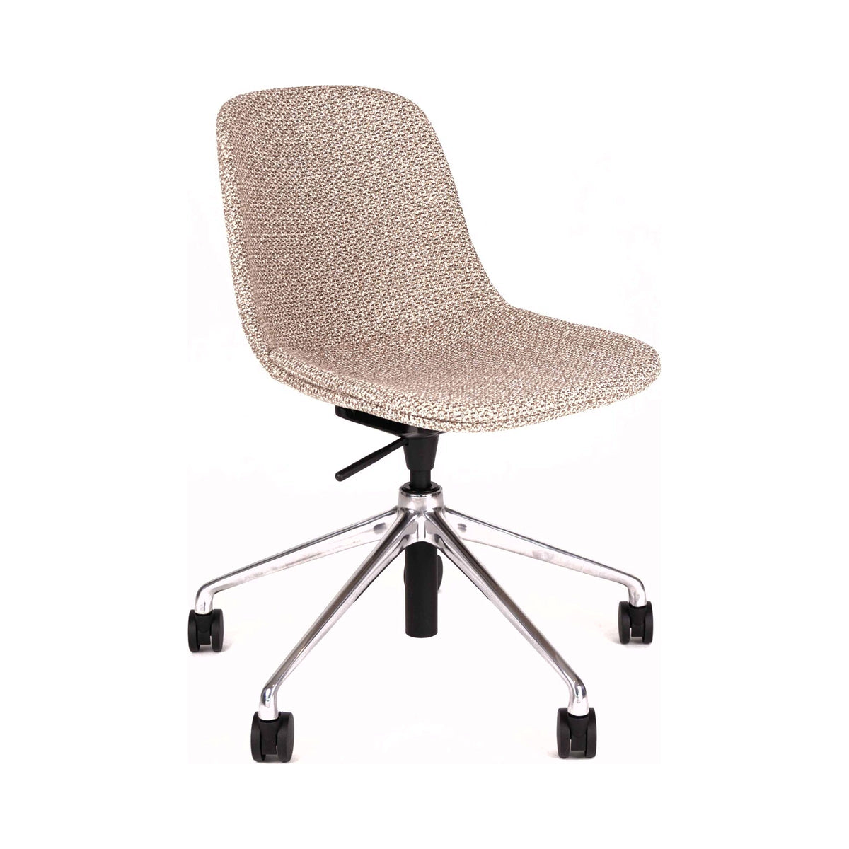 Pure Loop Height-Adjustable Chair in wheat fabric, side view