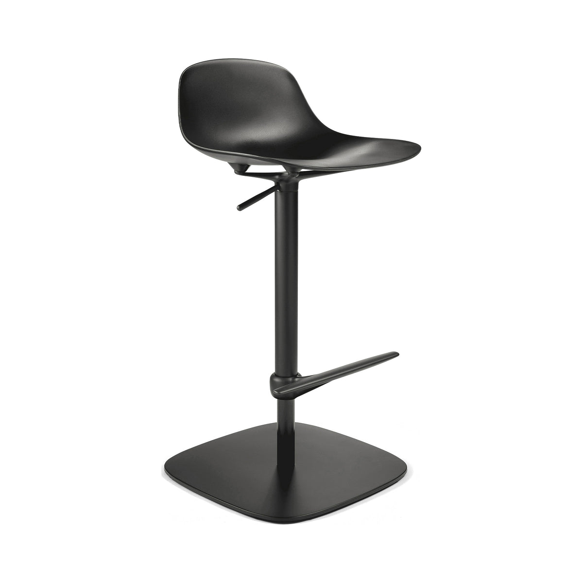 Pure Loop Mini Height-Adjustable Stool in black