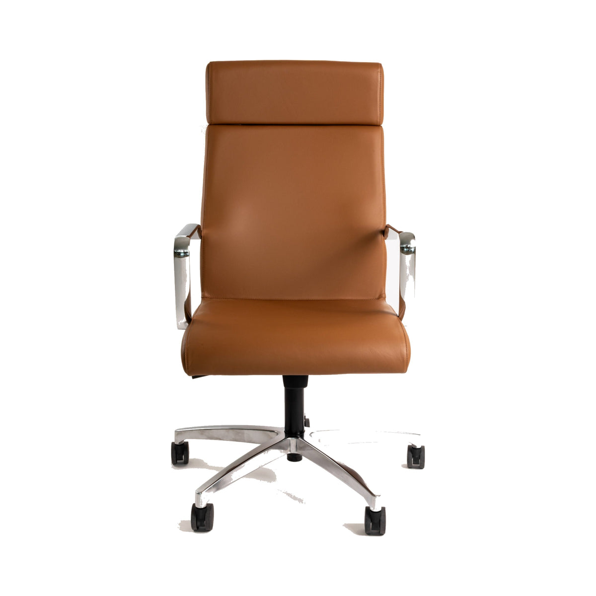 Reaction High Back in tan leather, front view