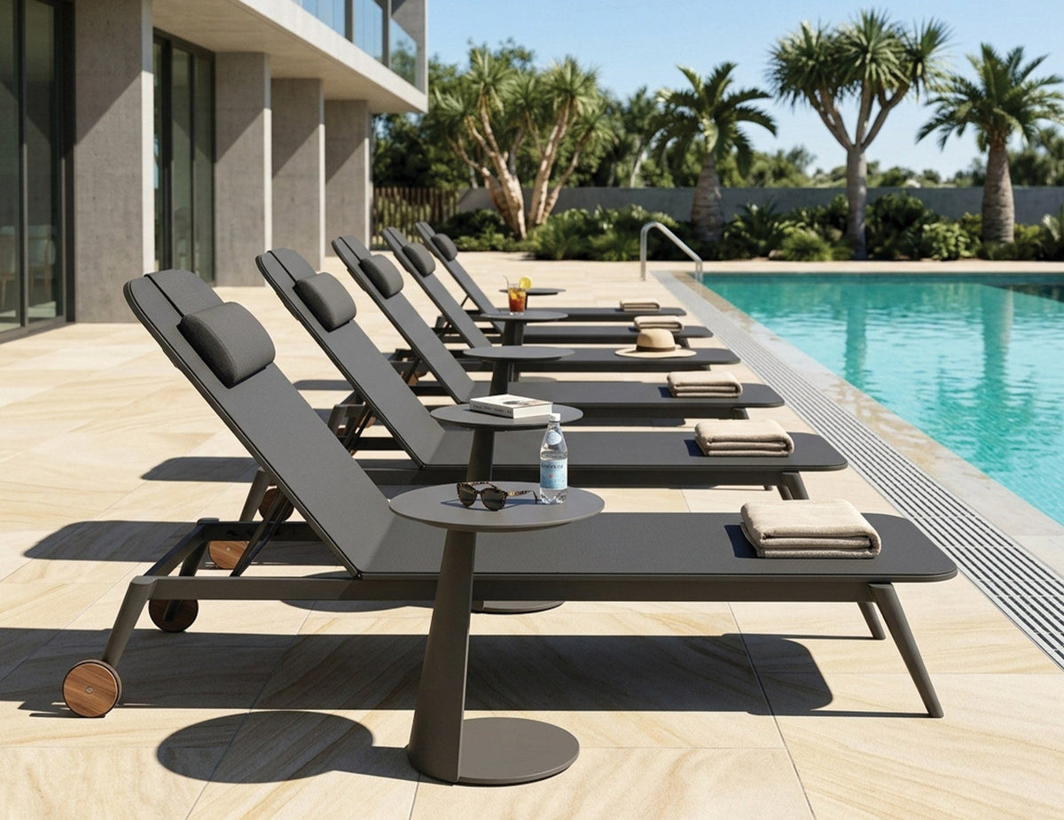 Roam Outdoor Side Table in a styled interior