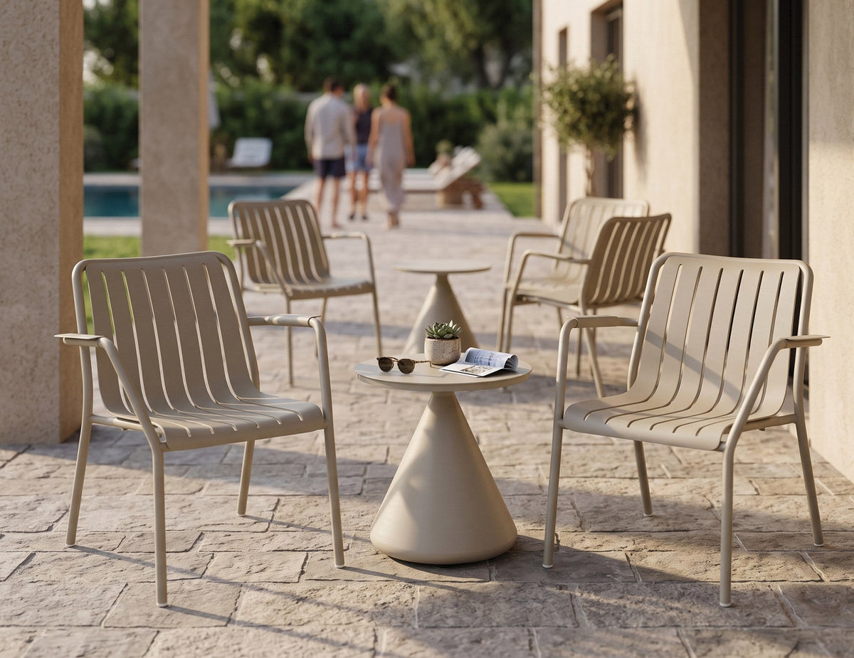 Roku Outdoor Lounge Chair in a styled interior
