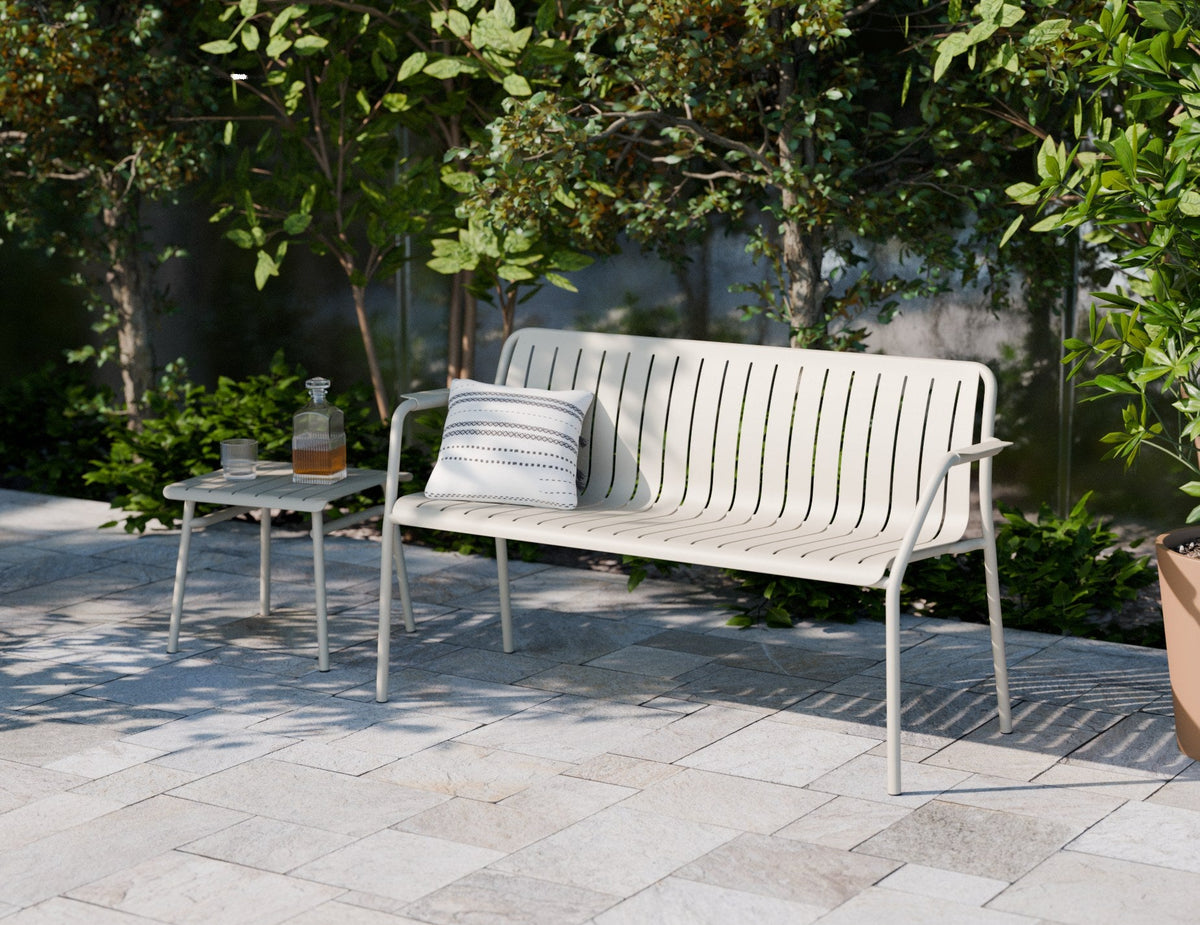 Roku Outdoor Low Stool in a styled interior