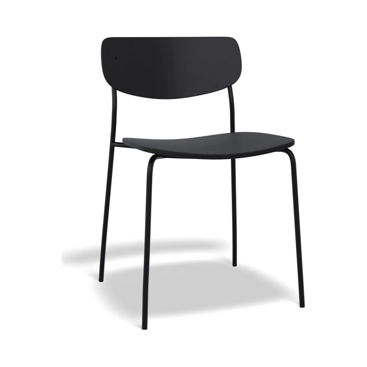 Rylie Chair in black, three-quarter view