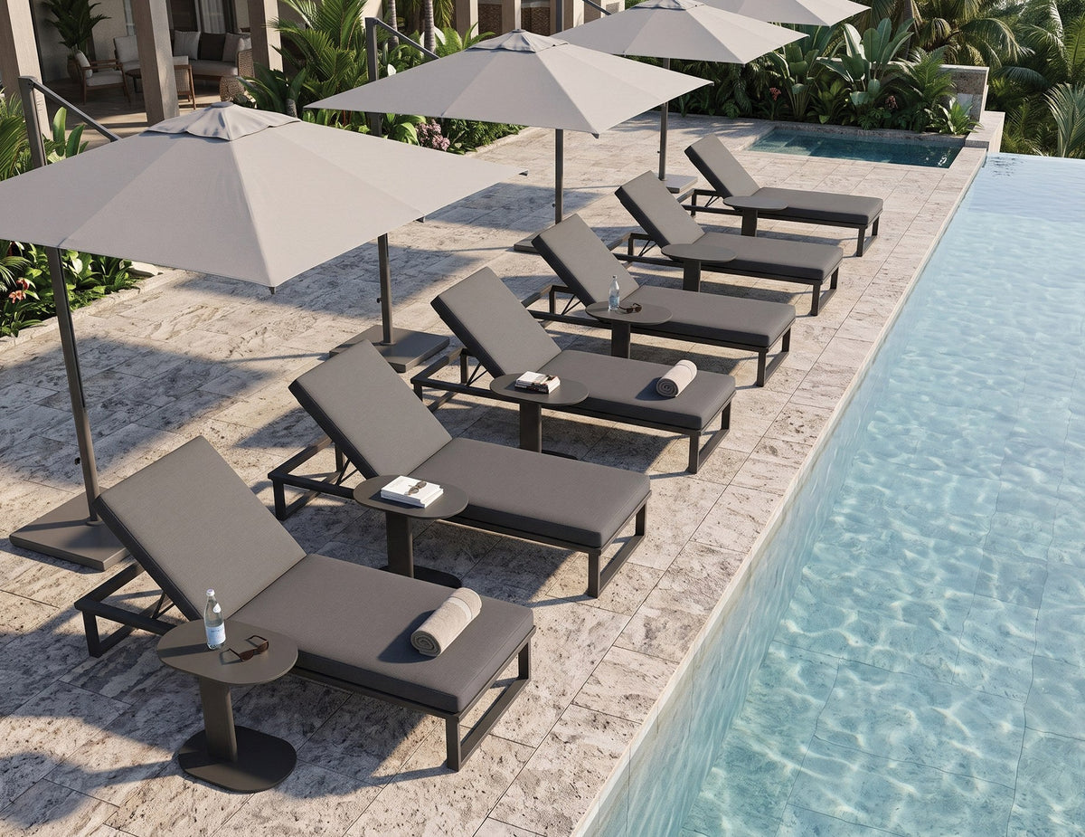 Serra Outdoor Sun Lounge in a styled interior