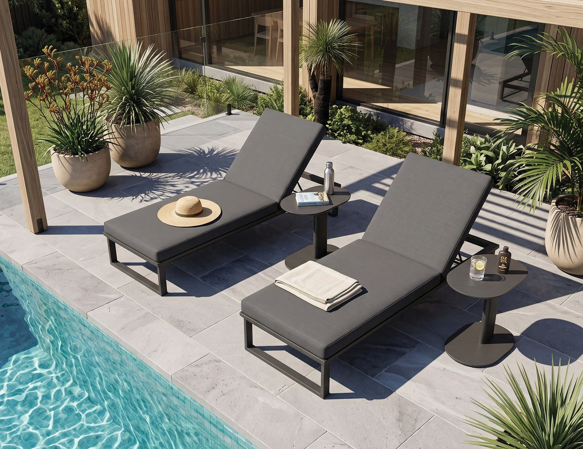 Serra Outdoor Sun Lounge in a styled interior