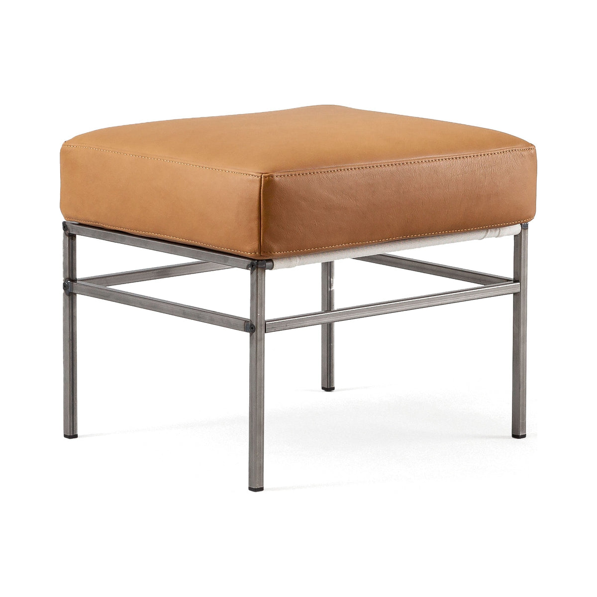Seventy Five Footstool in Challenger Brandy