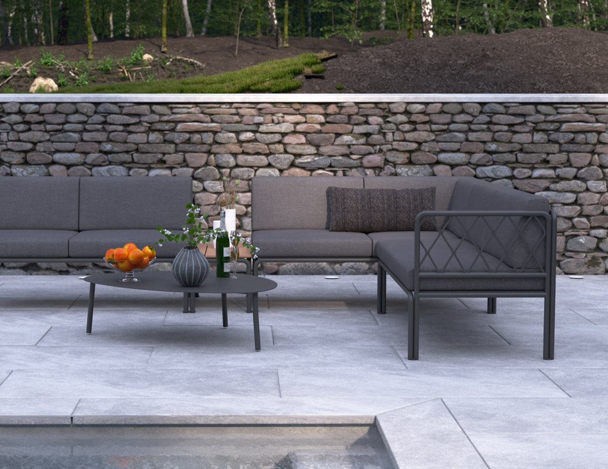 Seville Outdoor Modular Sofa in a styled interior