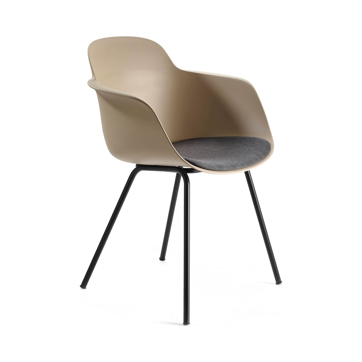 Sicla 4 Leg Chair in Sand with an upholstered seat panel