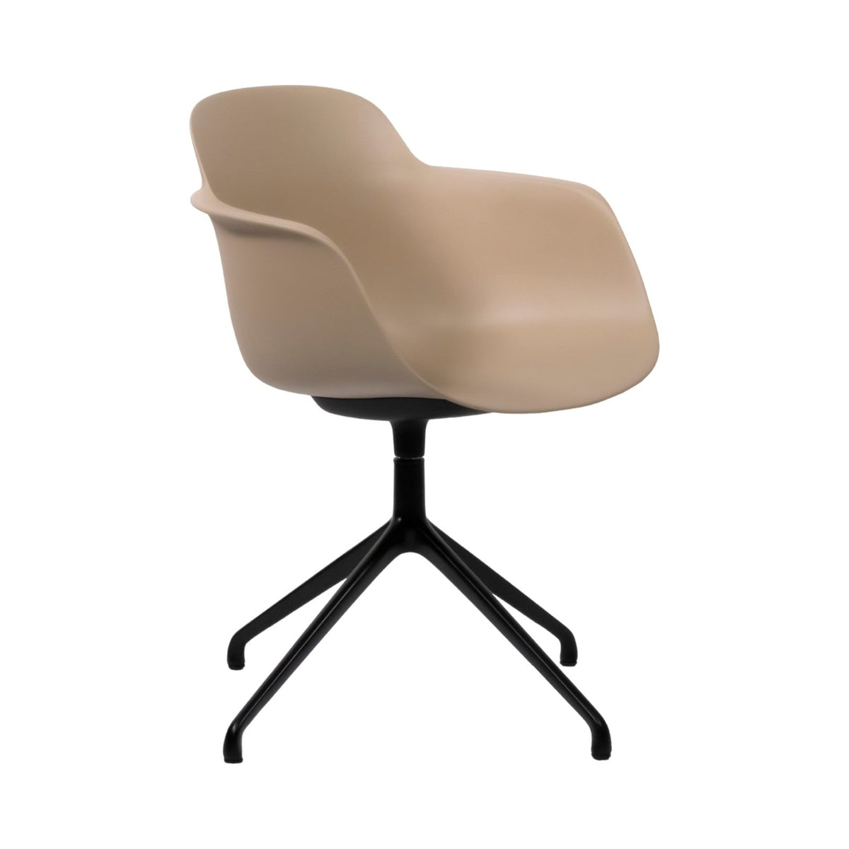 Sicla 4-Star Base Chair – Polypropylene shell (Sand), side view