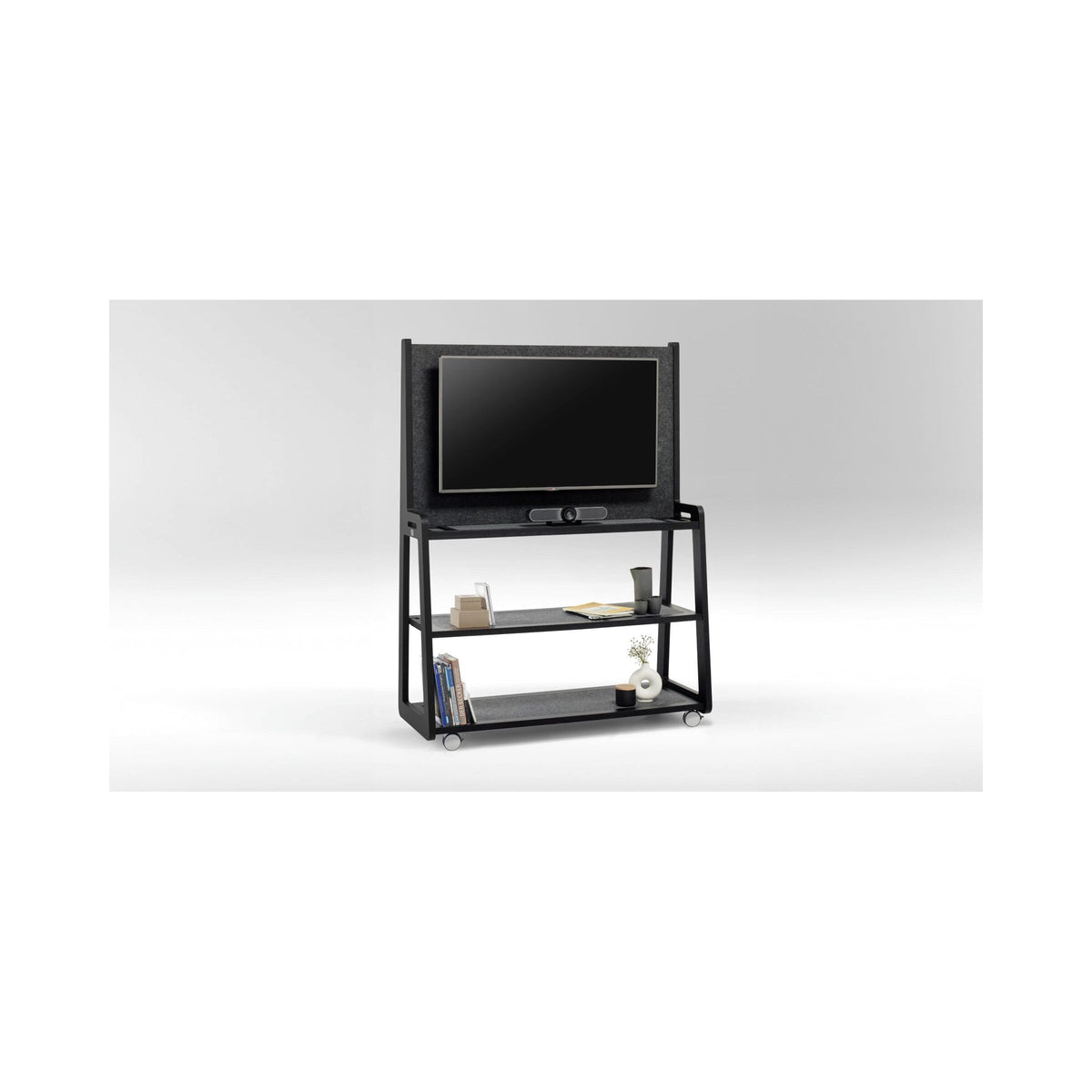 SixtySix media wall in black