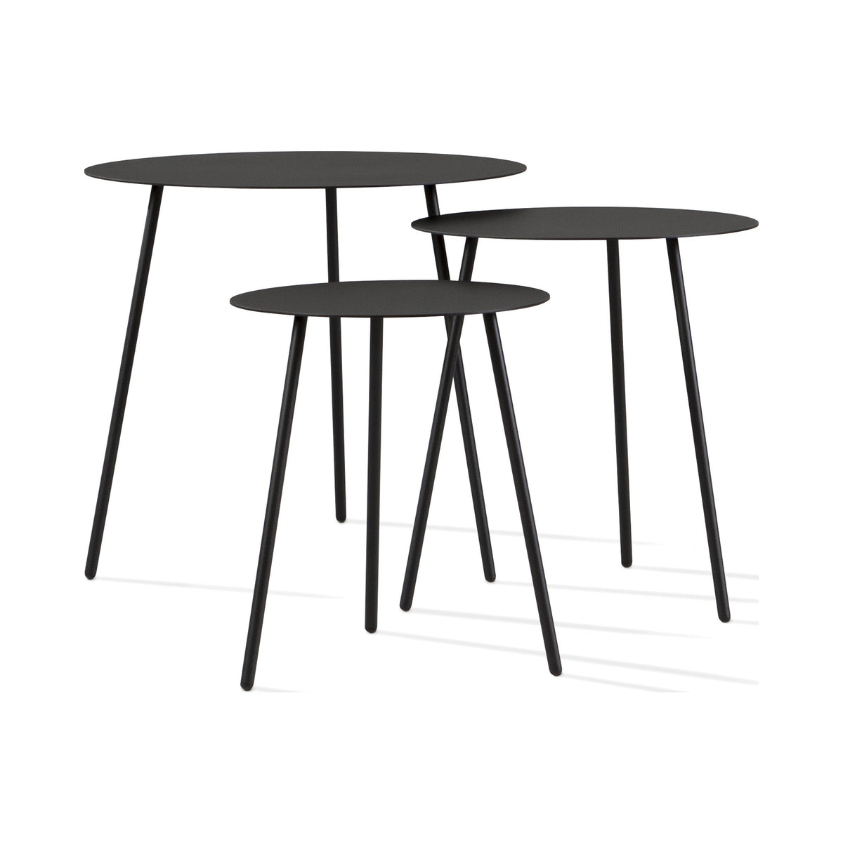 Sputnik Side Tables in black
