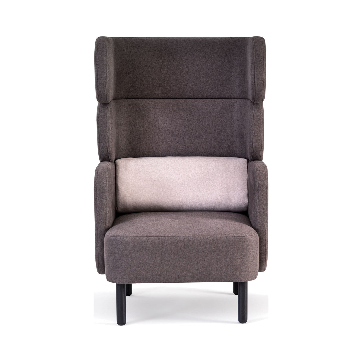 Story Easy Chair in charcoal, front view