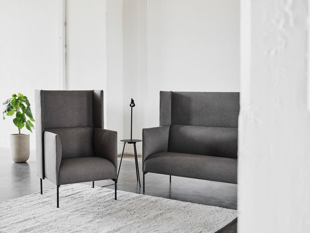 Talk sofas in a styled interior