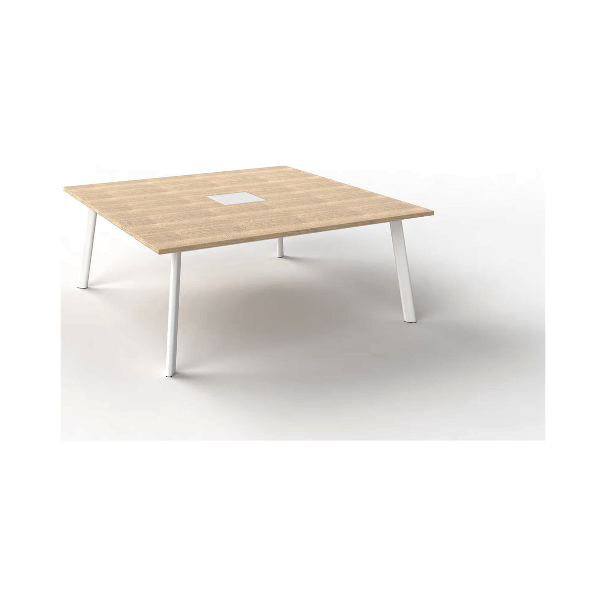 Inspire Plus frame in white with a square timber-look top