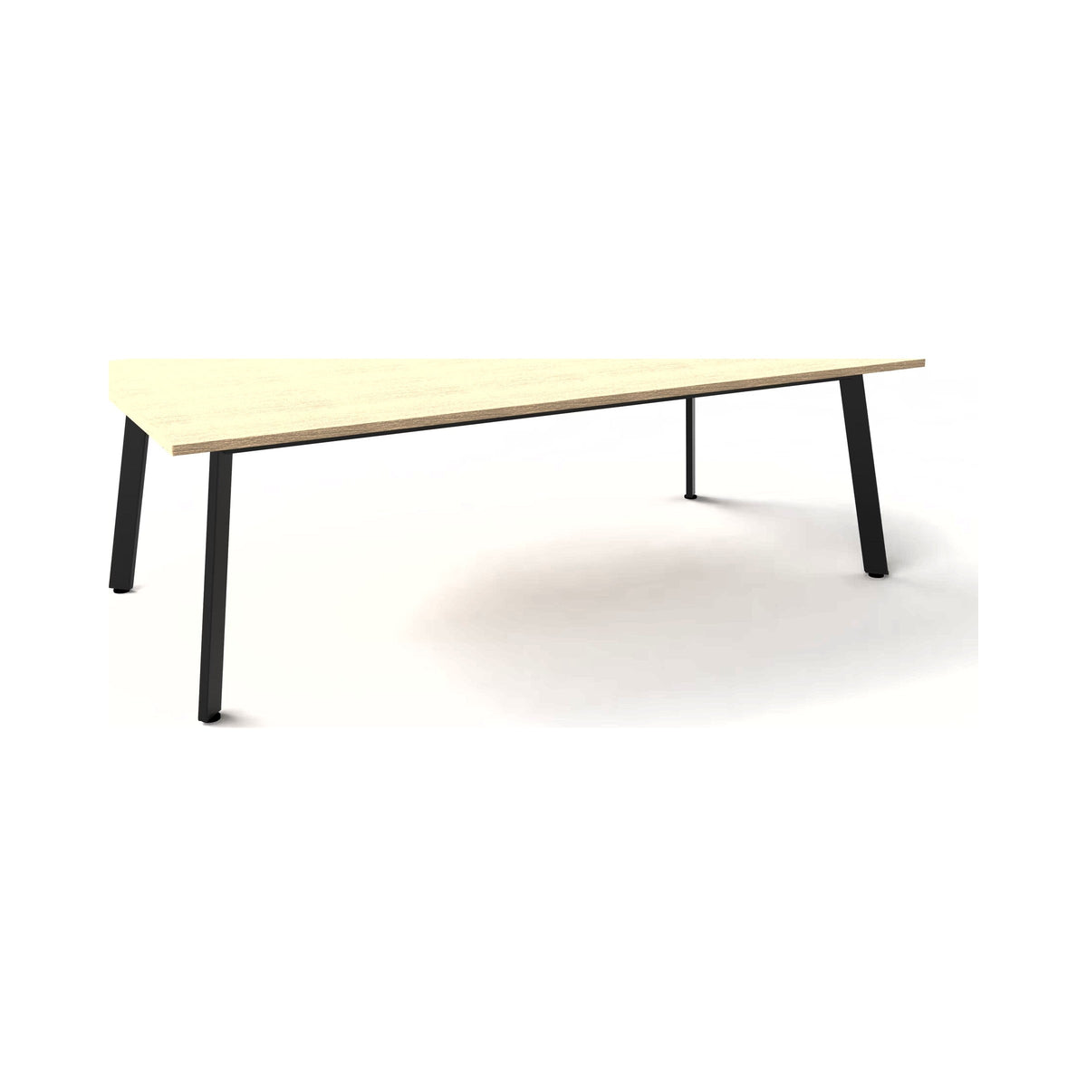 Inspire frame in black with a timber-look rectangular top