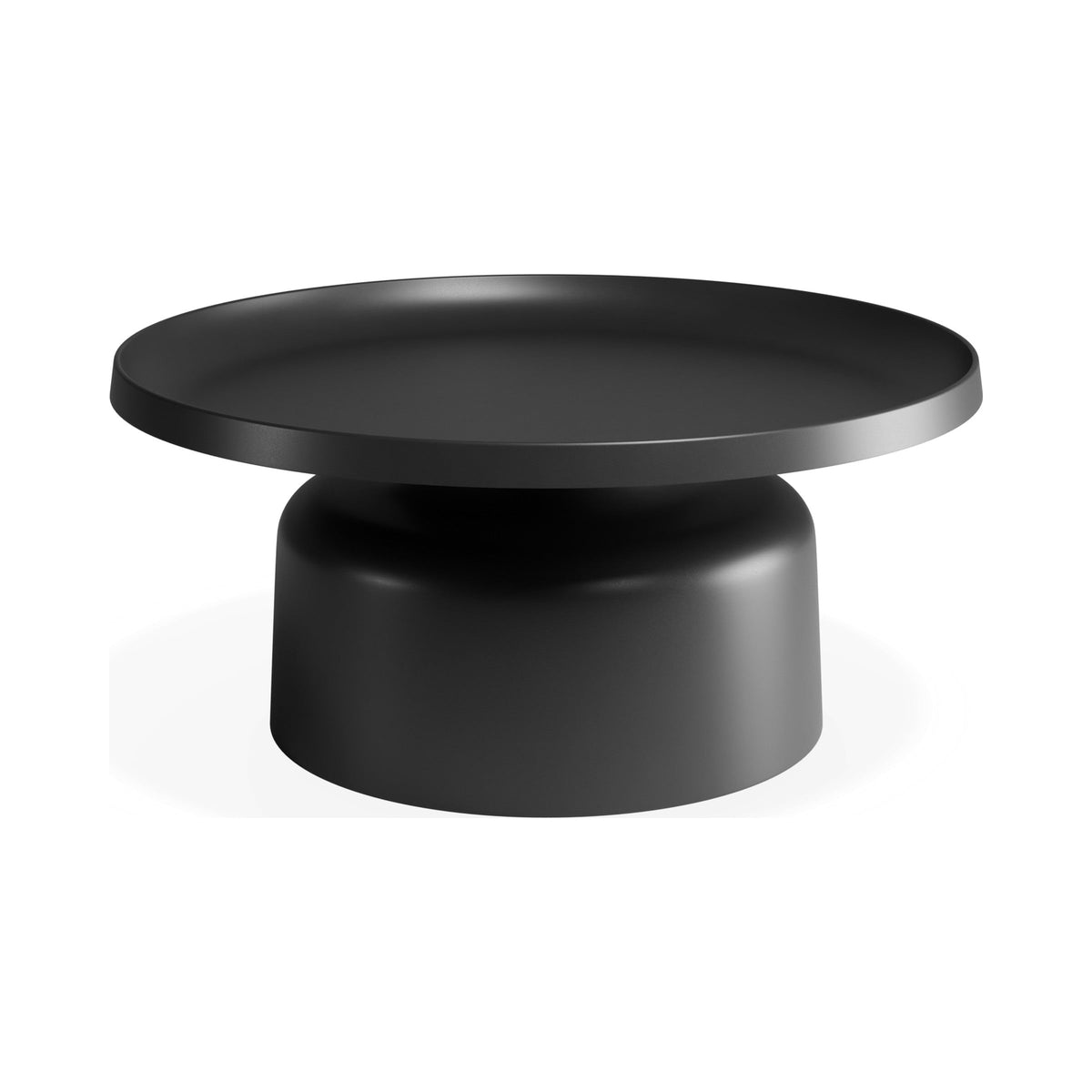 Tide coffee table in black, three-quarter view