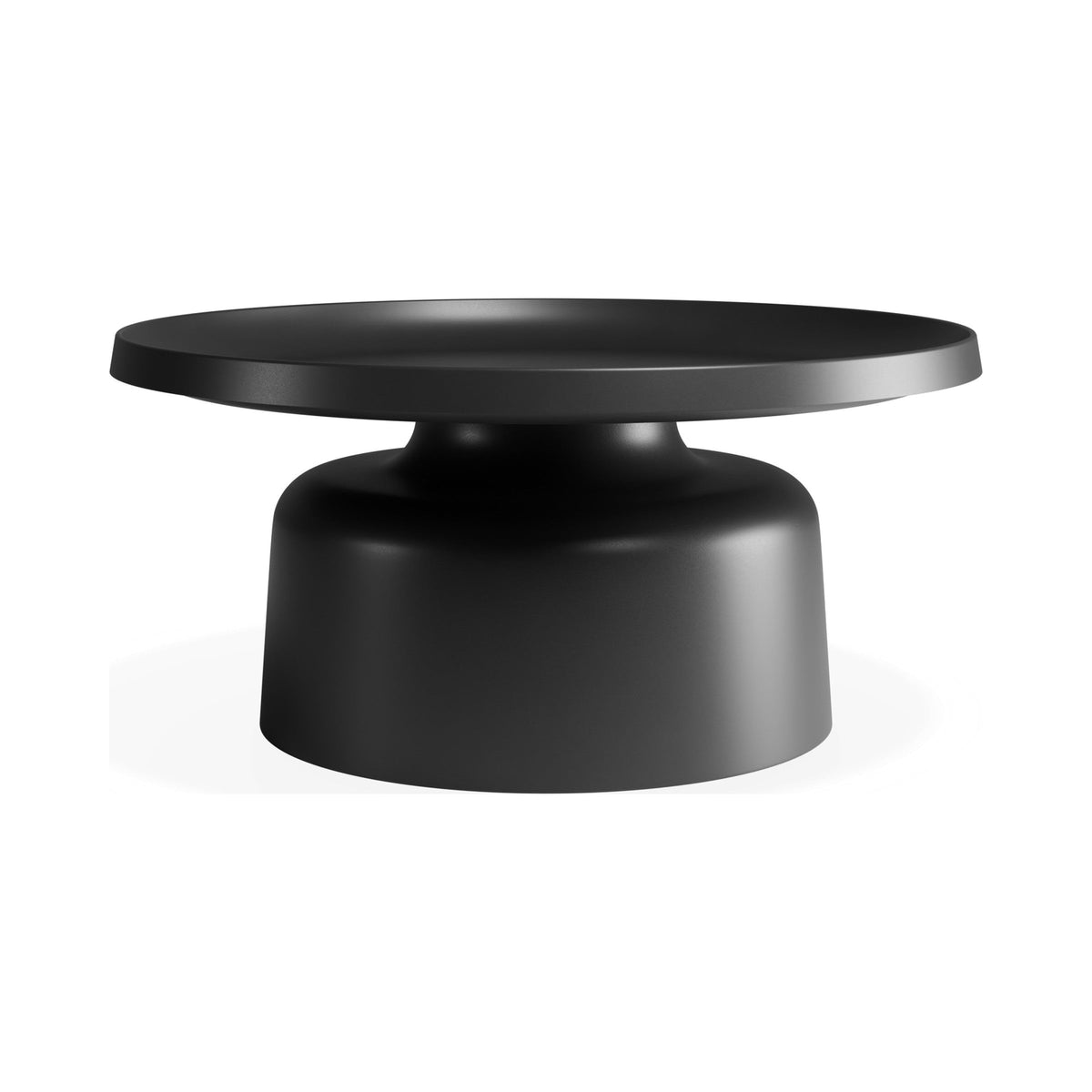 Tide coffee table in black, side view
