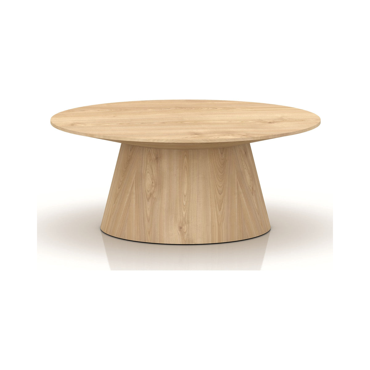 Tillie round coffee table in oak veneer, 700 mm dia