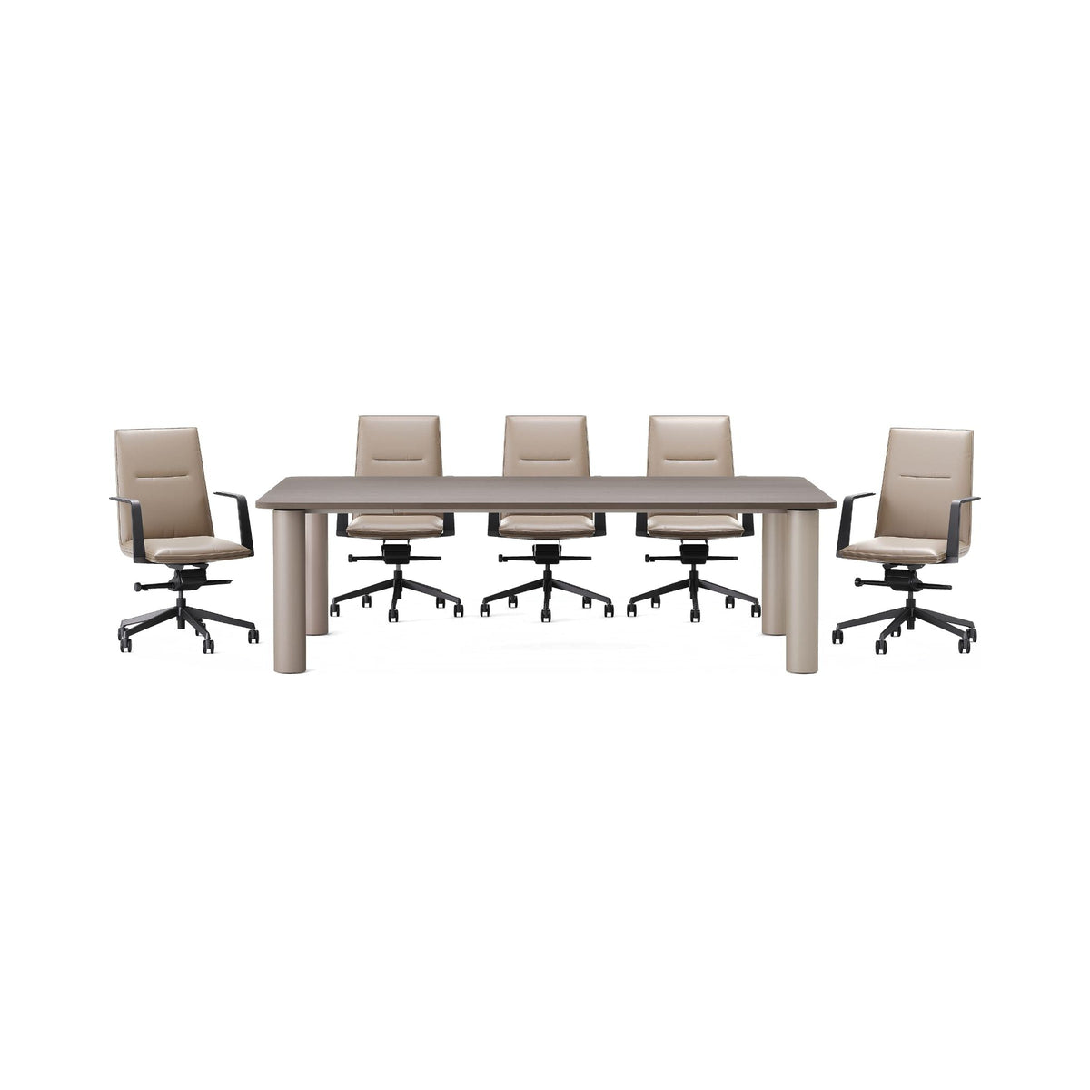 Totem meeting table in taupe