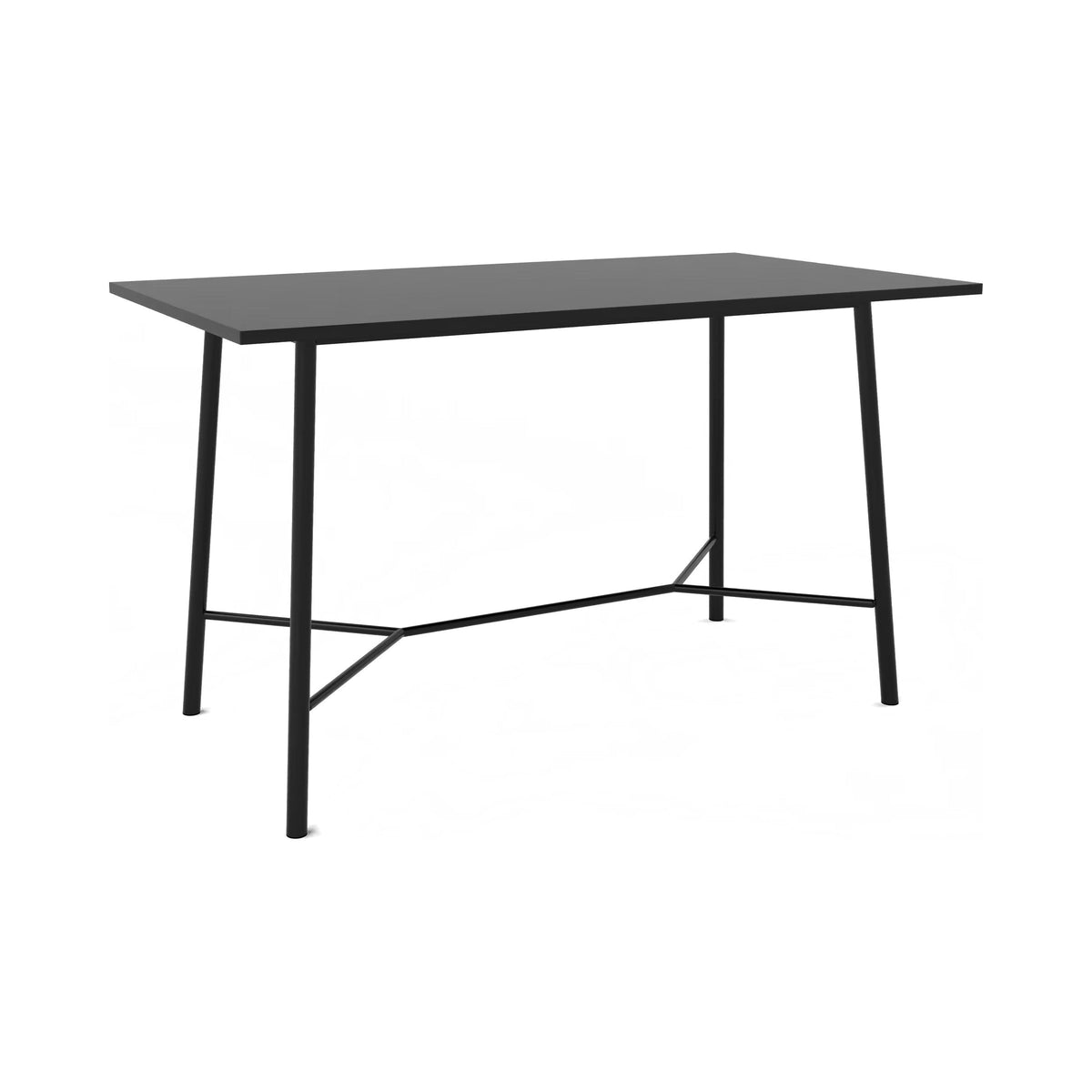Tube Table with a black frame and a black top