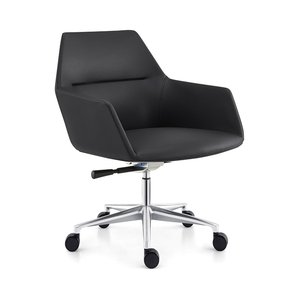 Tulip Classic Tilt chair in brown PU