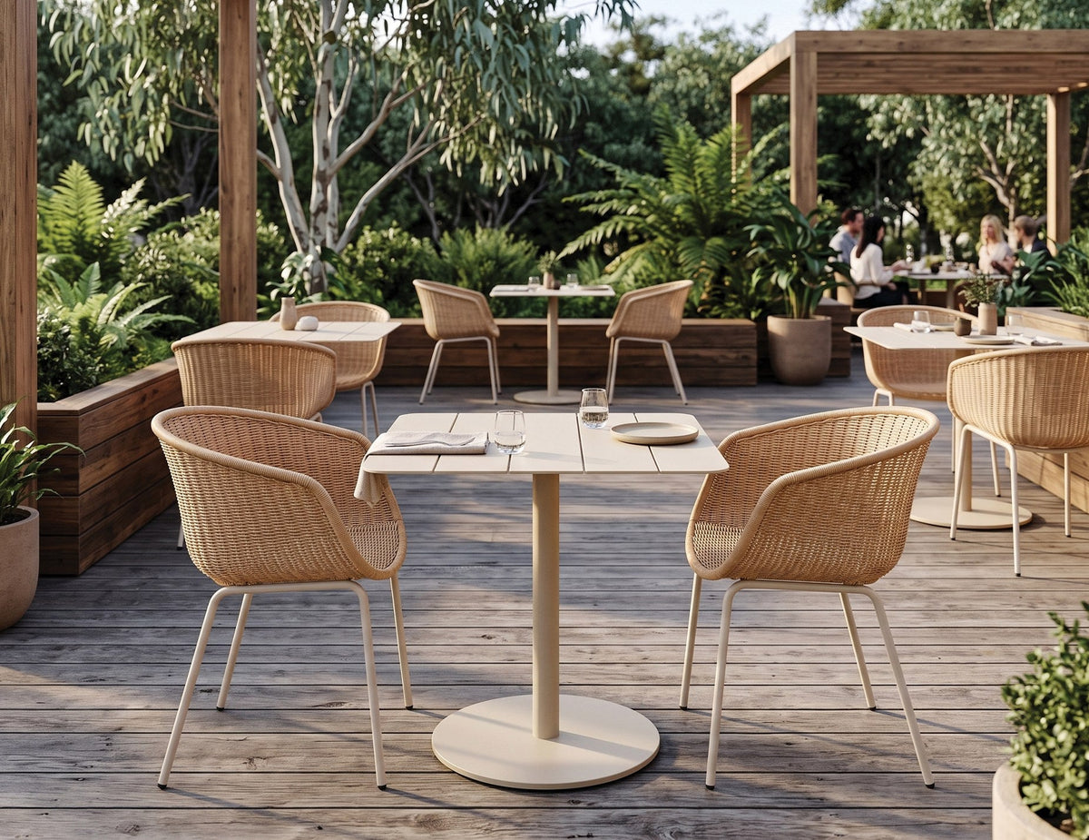 Tulum Outdoor Rattan Armchair in a styled interior