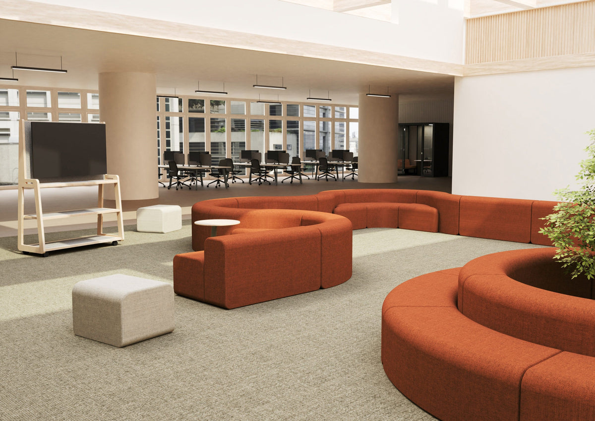 XOXO seating in a workplace