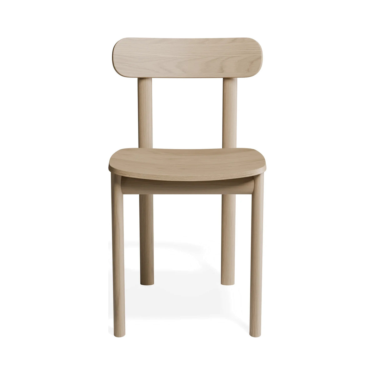 Zara Chair in natural ash, front view