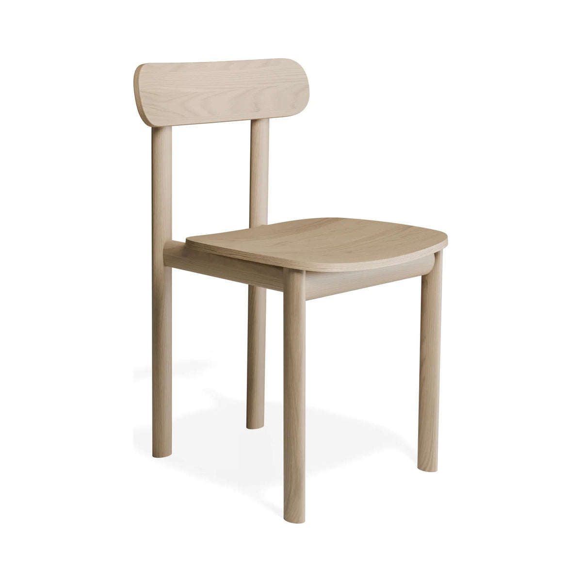 Zara Chair in natural ash, three-quarter view