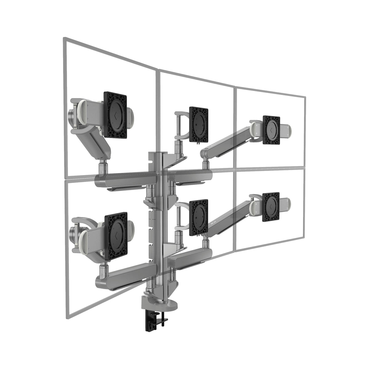 ZP6 six-screen post monitor system in silver