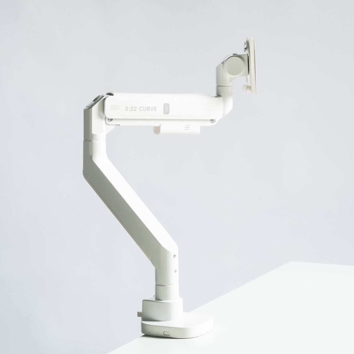 2:22 Curve single monitor arm in matte white