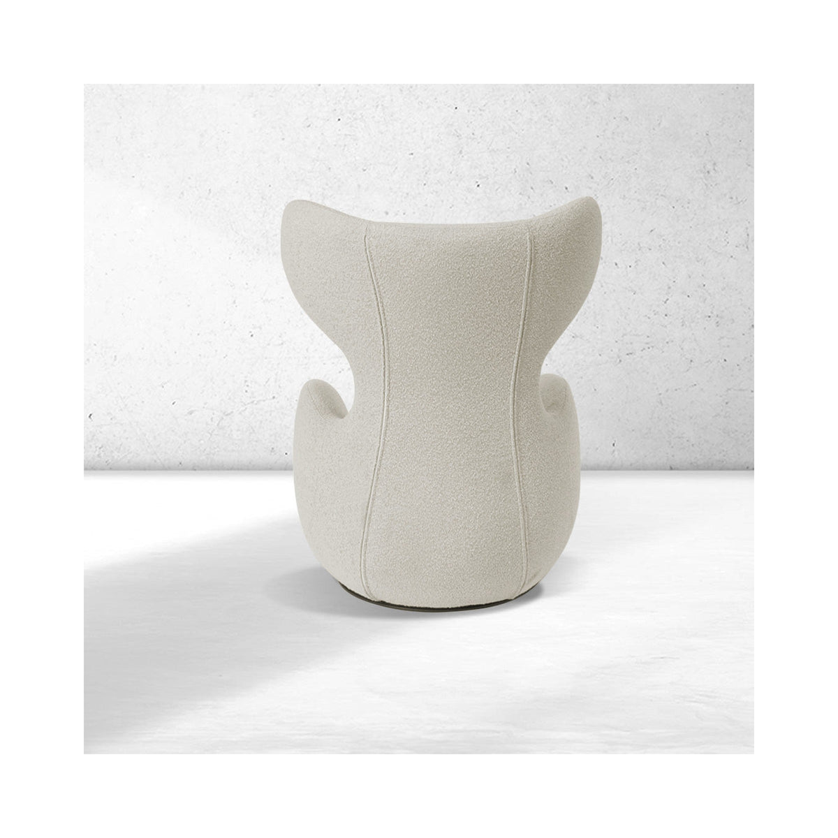Adele armchair in cream, rear view