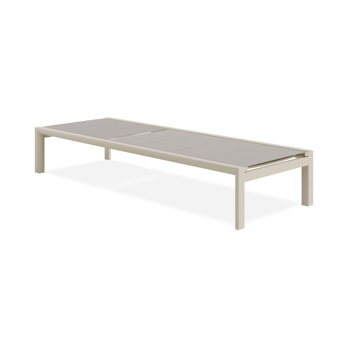 Alvor sun lounge in latte, laid flat