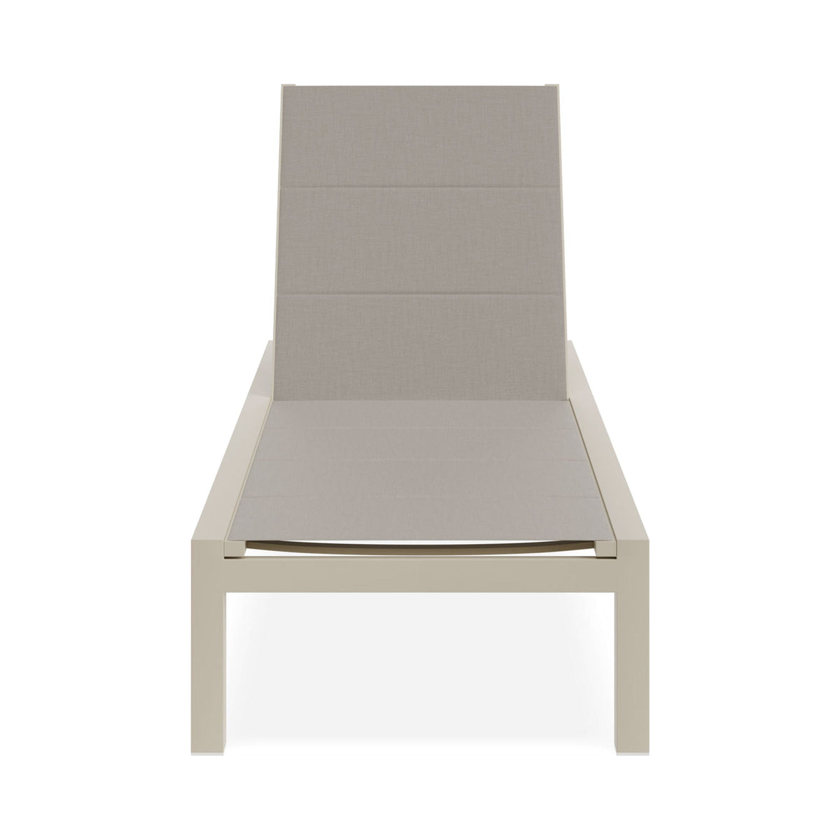 Alvor sun lounge in latte, head-on view