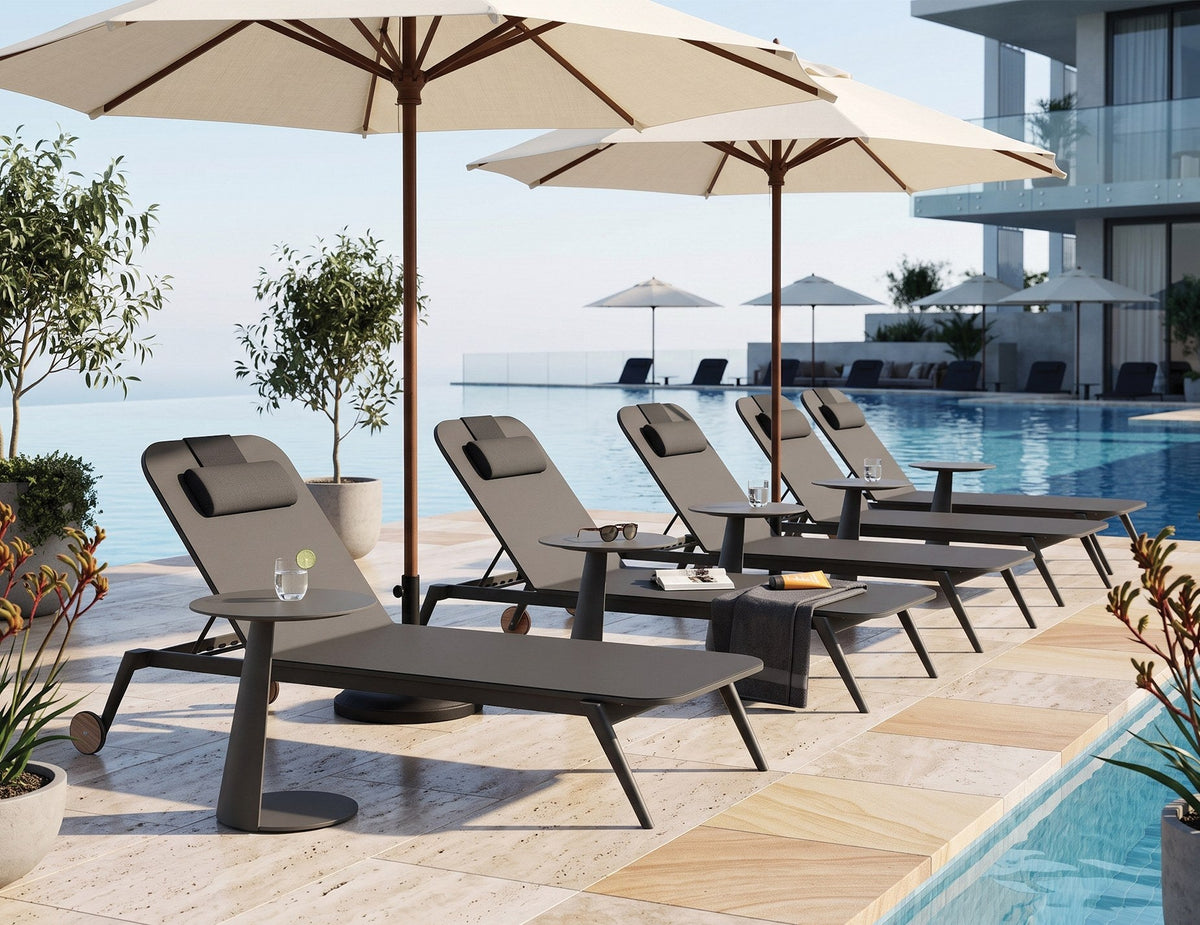 Amalfi Outdoor Sun Lounge in a styled interior