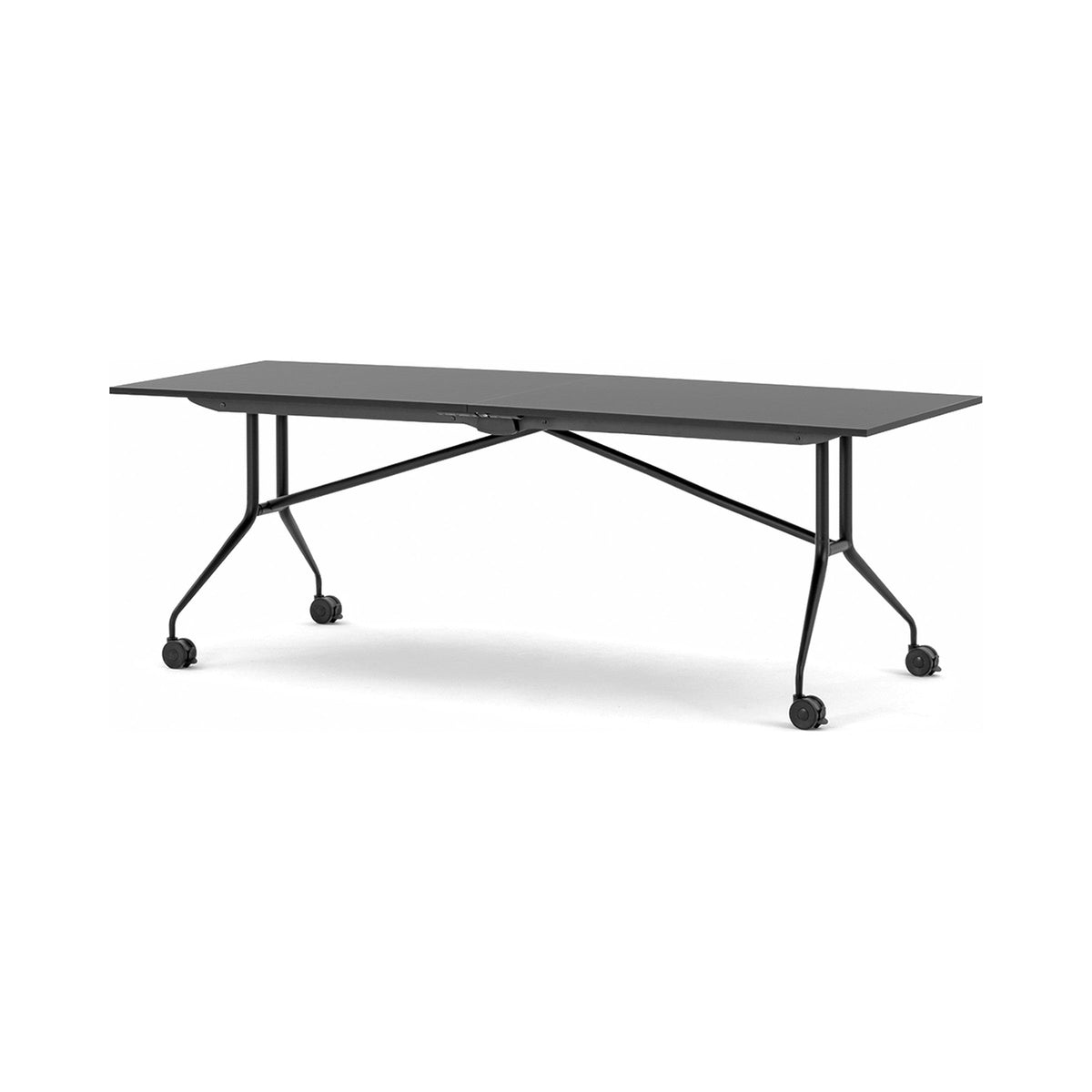Argo Libro folding table with a black top