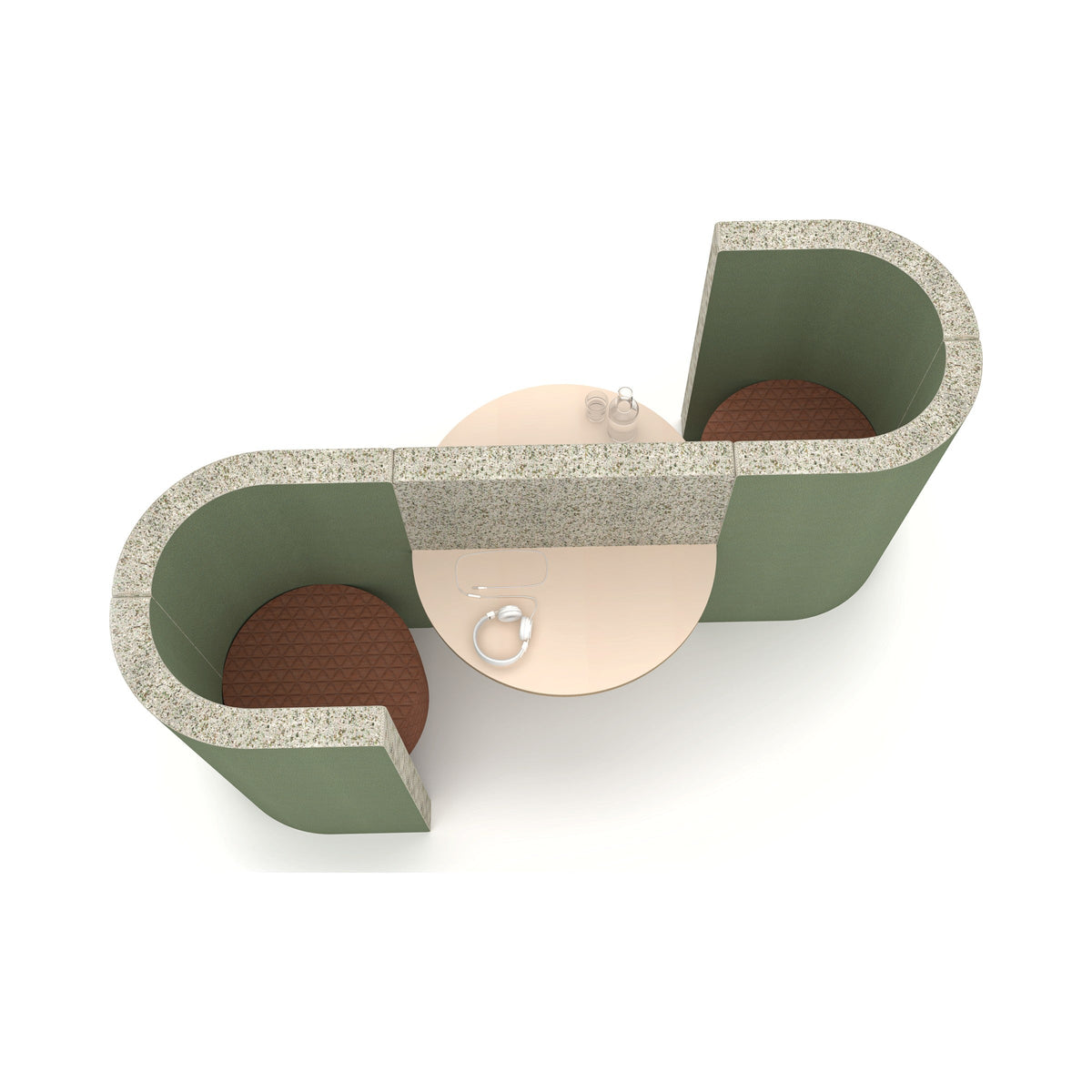 BASE double focus booth in sage