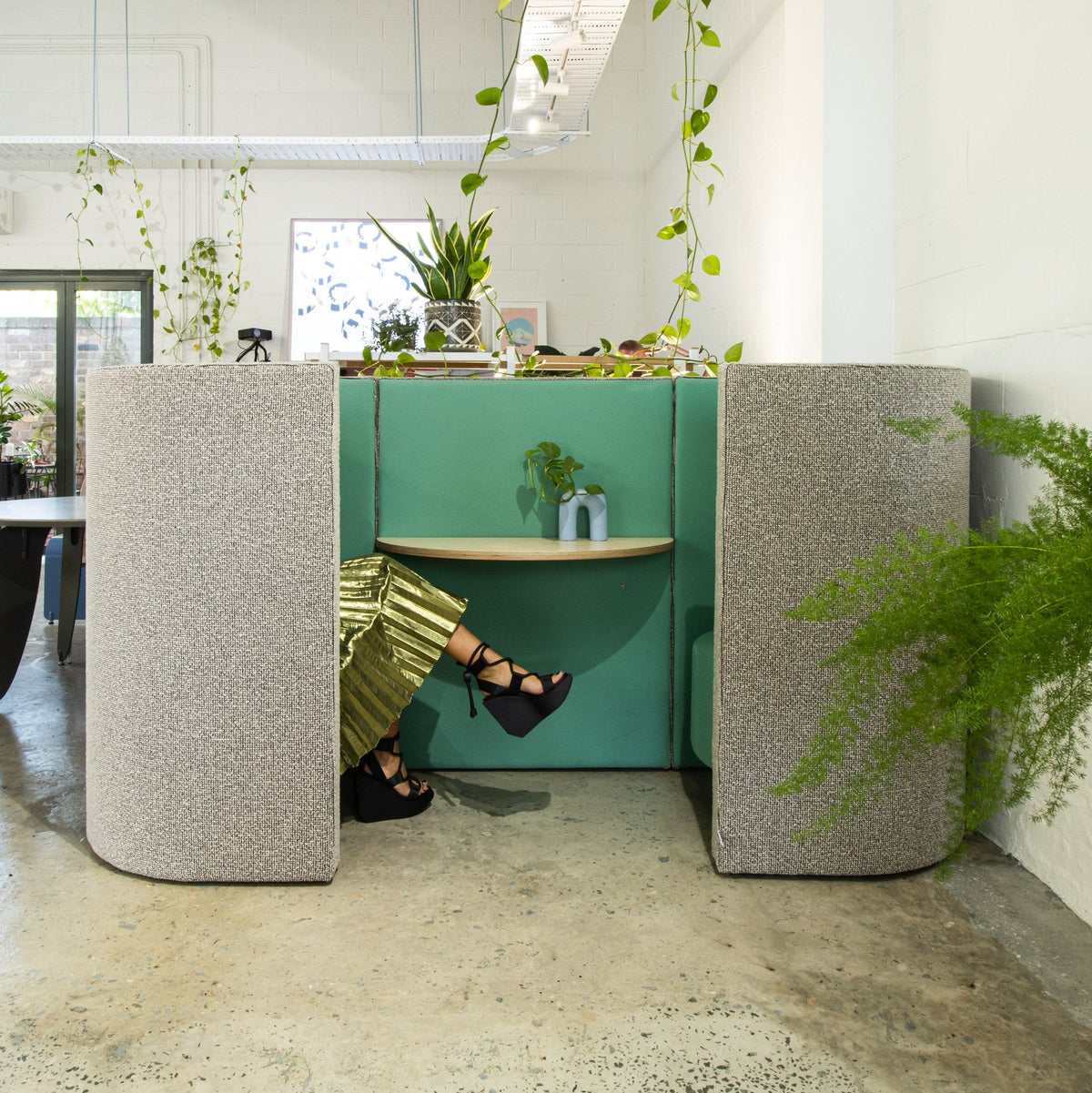 BASE focus booths in an office
