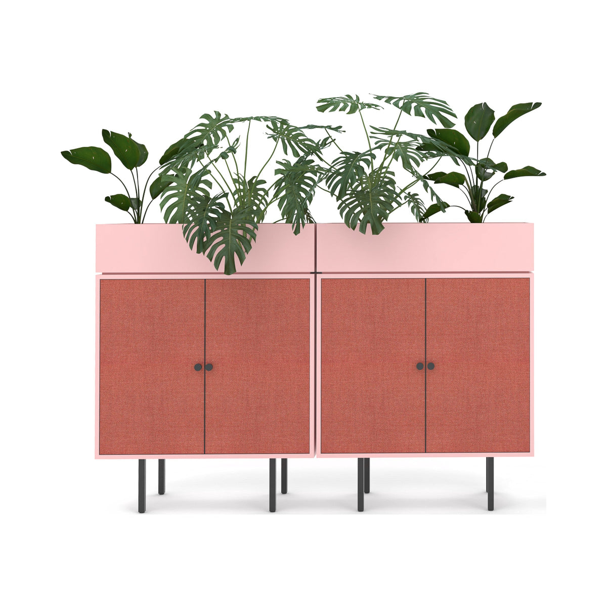 BASIX Storage in pink with planter top