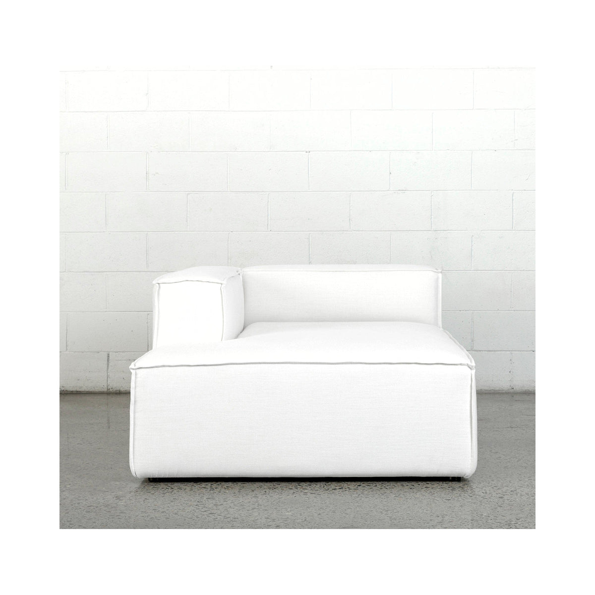 Baxter chair chaise module in white