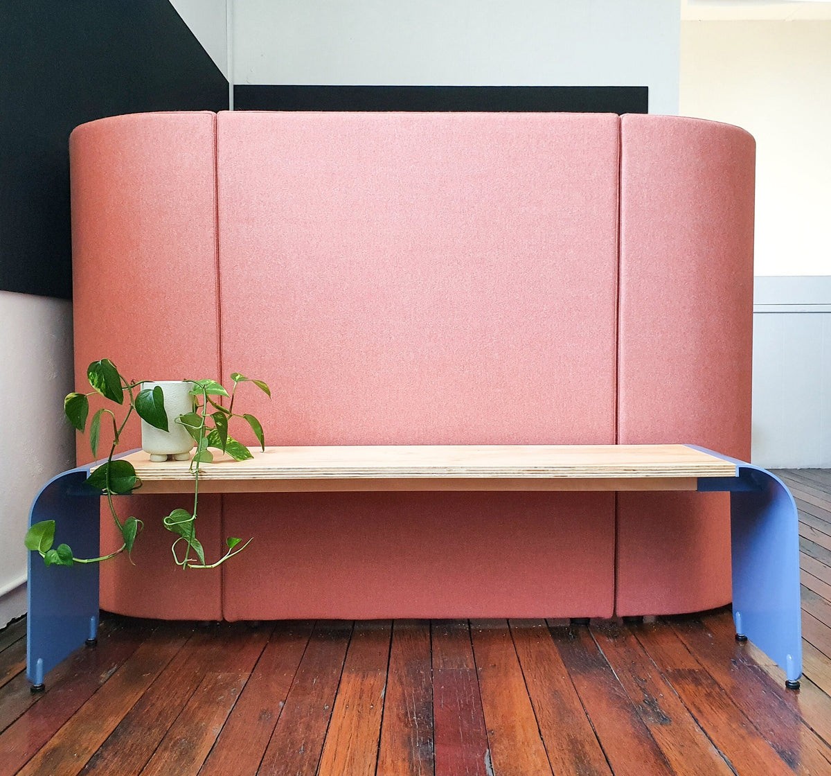 BENCH seat in a studio setting
