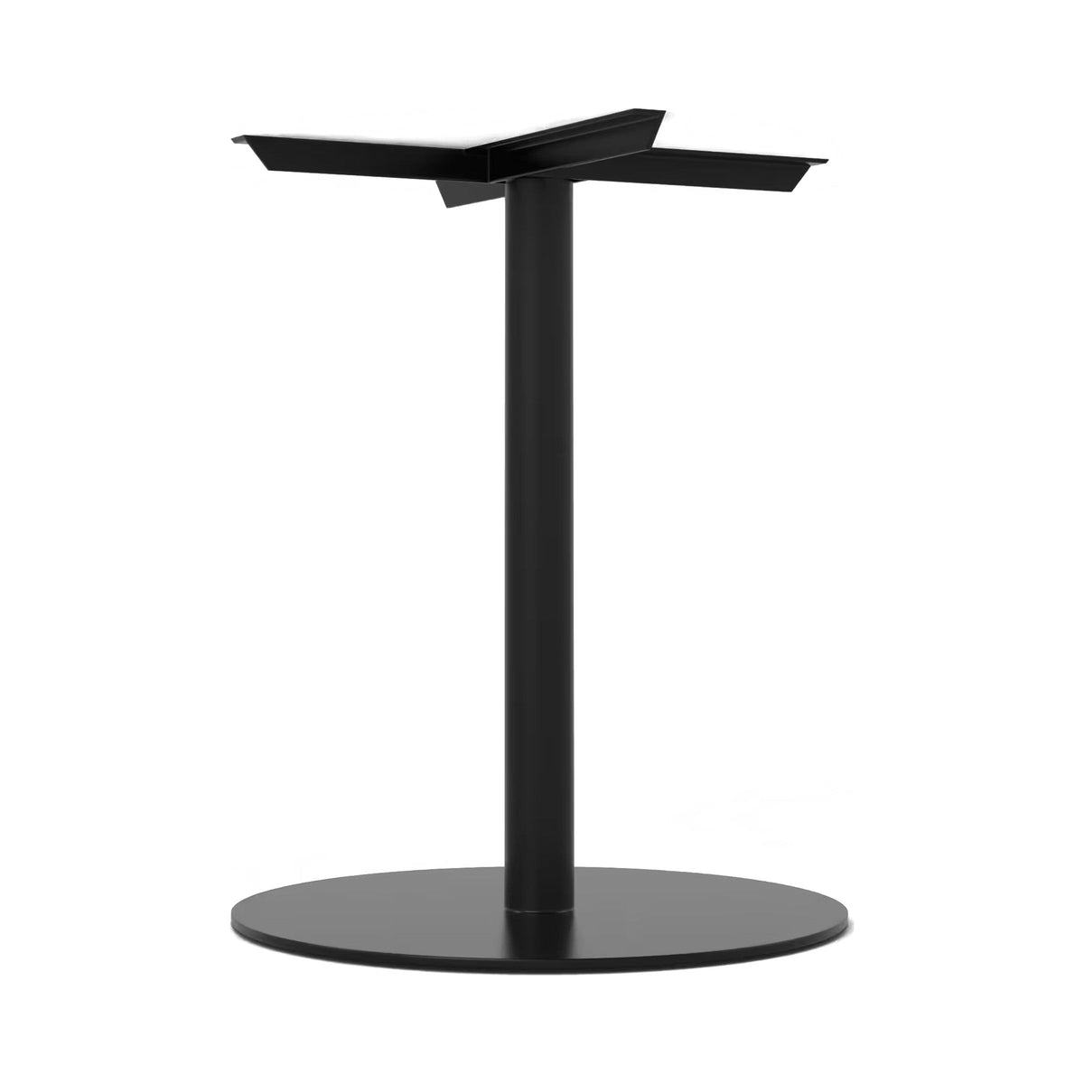 Brooke round disc base in black with a white round top