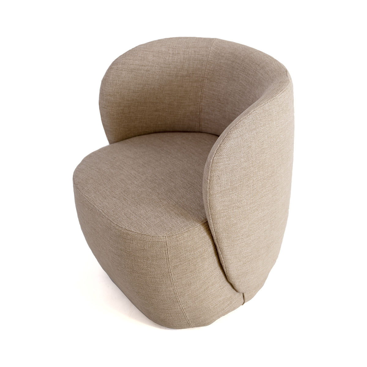 Cap armchair, elevated three-quarter view