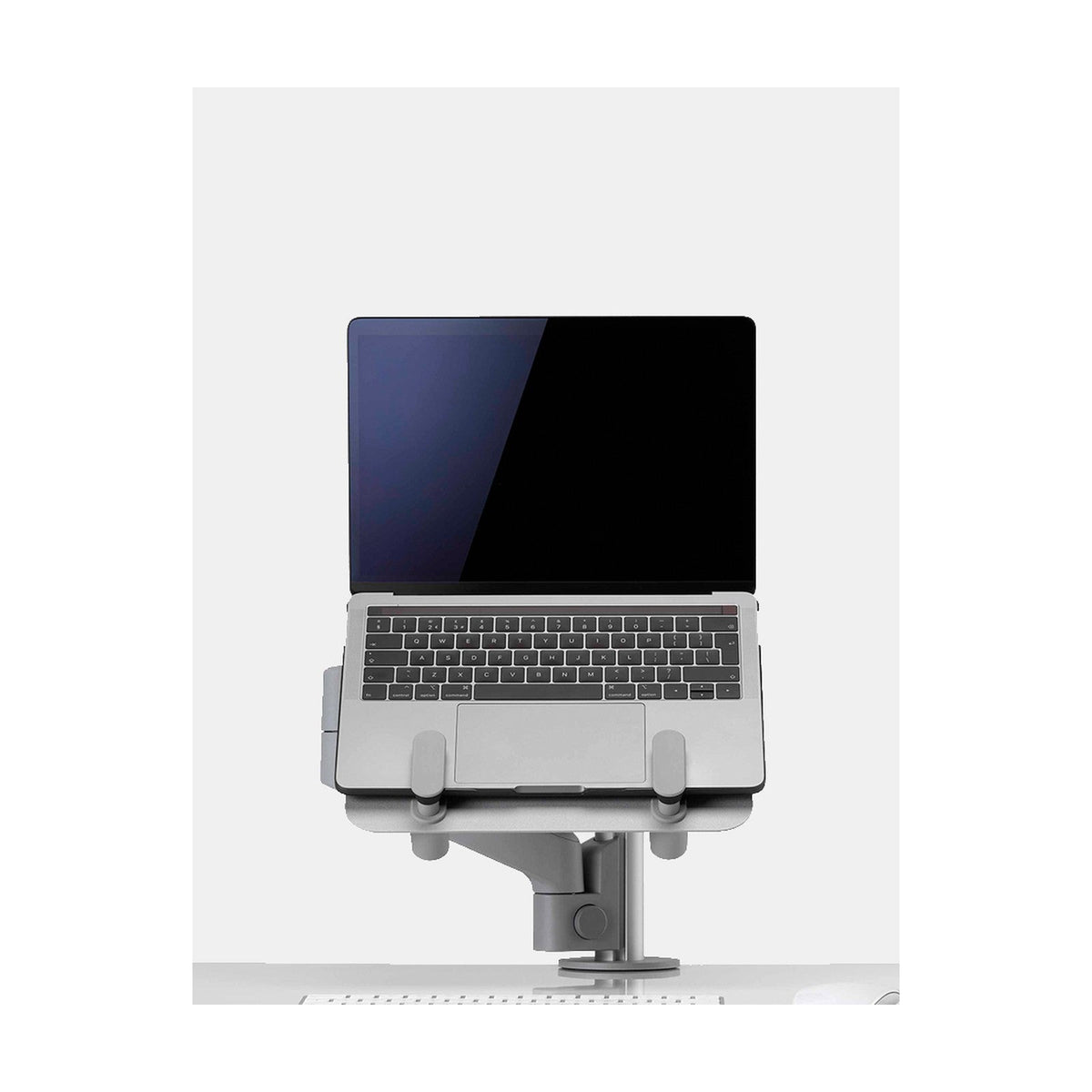 Lima Laptop Mount holding a laptop, front view